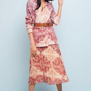 ANTHROPOLOGIE Luna Pleated Skirt Akemi + Kin XL NWT